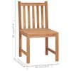 vidaXL Gartenst&uuml;hle 8 Stk. mit Kissen Massivholz Teak
