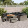 vidaXL Garten-Sofa-Set 12 pcs Grau Poly-Rattan