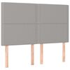 vidaXL Boxspringbett mit Matratze Hellgrau 140x200 cm Stoff