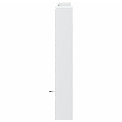 vidaXL LED-Kopfteil mit Ablagen Weiß 100x16,5x103,5 cm