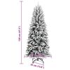 vidaXL K&uuml;nstlicher Weihnachtsbaum mit 150 LEDs mit St&auml;nder Wei&szlig; 120 cm