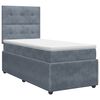 vidaXL Boxspringbett mit Matratze Dunkelgrau 80 x 200 cm Samt