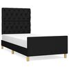 vidaXL Bettgestell ohne Matratze Schwarz 80x200 cm Stoff