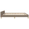 vidaXL Bettgestell ohne Matratze Taupe 160x200 cm Stoff