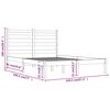 vidaXL Massivholzbett Schwarz Kiefer 140x190 cm