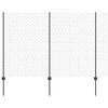 vidaXL Maschendrahtzaun mit Pfosten 10 x 1,5 m PVC-beschichteter Stahl