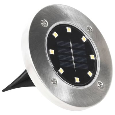 vidaXL Solar-Bodenleuchten 8 Stk. LED-Leuchtmittel Weiß