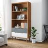 vidaXL B&uuml;cherregal MOLDE Braun 85x35x170,5 cm Massivholz Kiefer