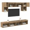 vidaXL TV Wand Einheiten mit LED 6 pcs Artisan-Eiche Holzwerkstoff