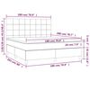vidaXL Boxspringbett mit Matratze Dunkelbraun 180x200 cm Stoff
