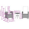 vidaXL 3-tlg. Bistro-Set mit Kissen Beige Poly Rattan