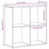 vidaXL B&uuml;cherregal Schwarz Eichen-Optik 69,5 x 29 x 69,5 cm