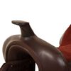vidaXL Western-Sattel, Halfter & Brustblatt Echtleder 16" Braun