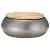 vidaXL Couchtisch Grau 68x68x30 cm Massivholz Mango
