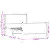 vidaXL Metallbett ohne Matratze Braun Eichen-Optik 107x203 cm
