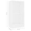 vidaXL B&uuml;cherregal Wei&szlig; 40x24x75 cm Holzwerkstoff