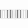 vidaXL Hundetor 4 pcs Schwarz 80 x 100 cm Verzinkter Stahl
