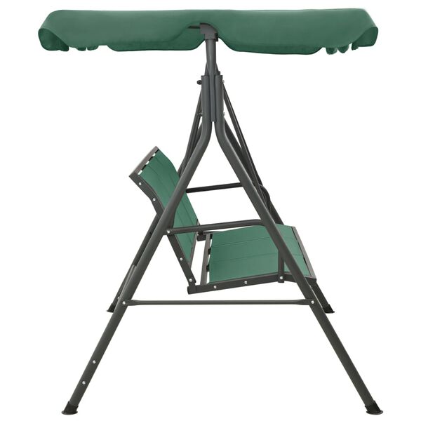 vidaXL Hollywoodschaukel Gr&uuml;n 170 cm Textilene und Stahl