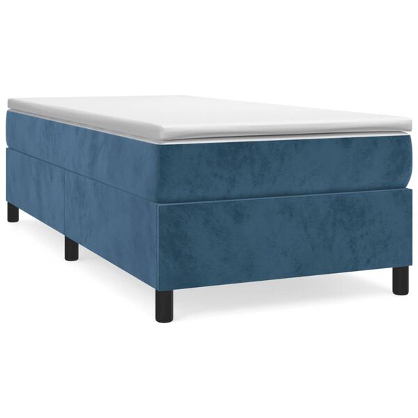 vidaXL Boxspringbettgestell Dunkelblau 100x200 cm Samt