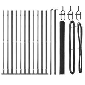 vidaXL Sechseckzaun mit Betonsockel 25 x 1,5 m PVC-beschichteter Stahl