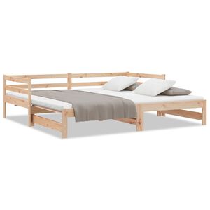 vidaXL Ausziehbares Tagesbett ohne Matratze 80x200 cm