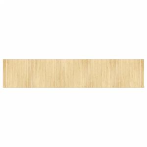 vidaXL Teppich Rechteckig Hell Natur 100x500 cm Bambus