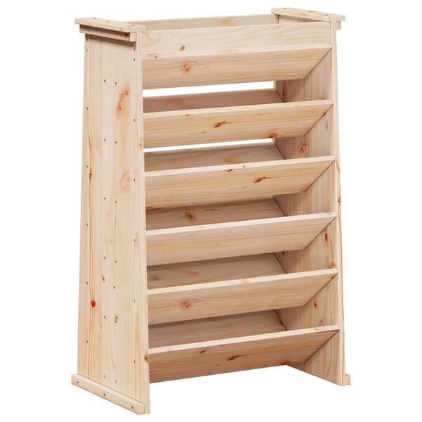 vidaXL Vertikalbeet mit 6 F&auml;chern 69x40x101,5 cm Massivholz Kiefer