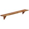 vidaXL Wandregale 2 Stk. 110x20x18 cm Massivholz Akazie