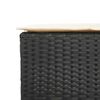 vidaXL 3-tlg. Gartenbar-Set mit Kissen Schwarz Poly Rattan