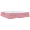 vidaXL Aufbewahrungsbett mit Matratze Rosa 200 x 200 cm Samt