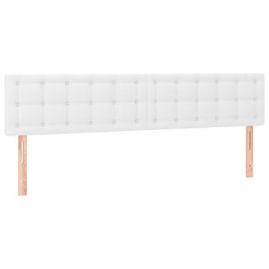 vidaXL Kopfteile Wei&szlig; 160x5x78/88 cm Kunstleder