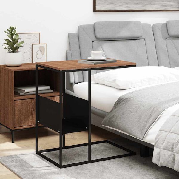 vidaXL Beistelltisch Schwarz 55x36x59,5 cm Holzwerkstoff