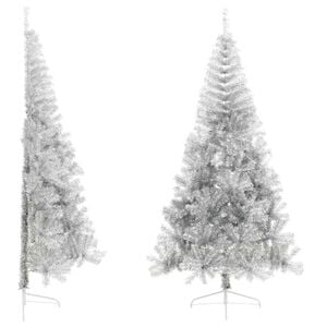vidaXL K&uuml;nstlicher Weihnachtsbaum mit St&auml;nder Silber 240 cm PET
