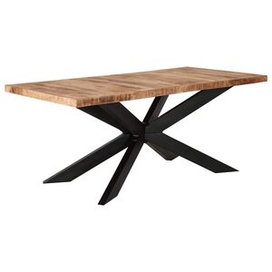 vidaXL Esstisch 180 x 90 x 76 cm Raues Mango-Massivholz