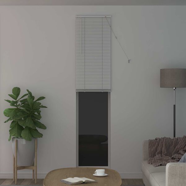 vidaXL Venetianer Jalousie Verstellbar Wei&szlig; 213 x 40 cm PVC