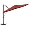 vidaXL Roma Parasol Rot 286 x 285 x 265 cm Polyester und Aluminium
