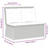 vidaXL Gartenbank Verstellbar mit Kissen Grau Poly Rattan