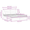 vidaXL Bett mit Matratze "Hvar" Dunkelgrau 180x200 cm Stoff