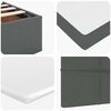 vidaXL Ottoman-Bett mit Matratze Dunkelgrau 160x200 cm Stoff