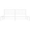 vidaXL Bettgestell mit Kopfteil Metall Wei&szlig; 193x203 cm