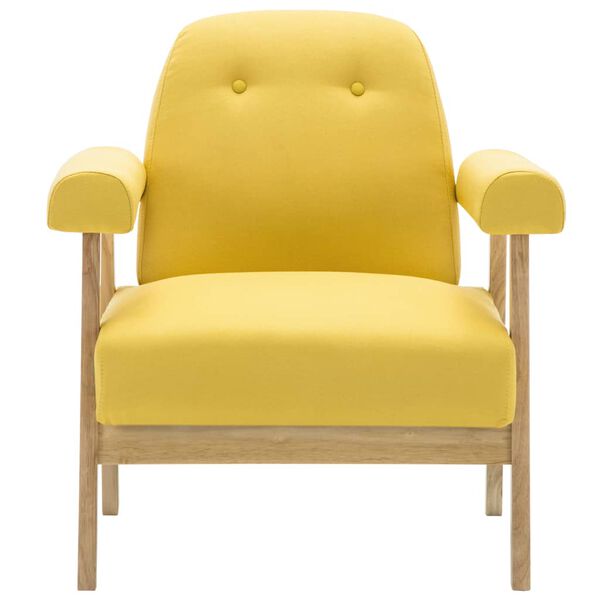 vidaXL Sessel Gelb Stoff