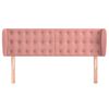 vidaXL Kopfteil mit Ohren Rosa 147x23x78/88 cm Samt