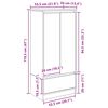 vidaXL Schrank mit Schublade Braun Eichen-Optik 55,5x34x119,5 cm