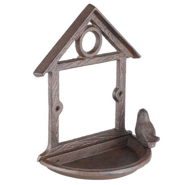 HI H&auml;ngendes Vogelfutterhaus Hausform 18 cm Braun