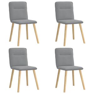 vidaXL Esszimmerst&uuml;hle 4 Stk. Hellgrau Stoff