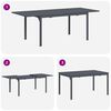vidaXL Garten Essgruppe 9 pcs Grau Poly-Rattan