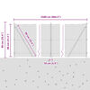 vidaXL Zaunpfosten Grau 25 x 0,8 m (13 mm Mesh) Stahl und PVC