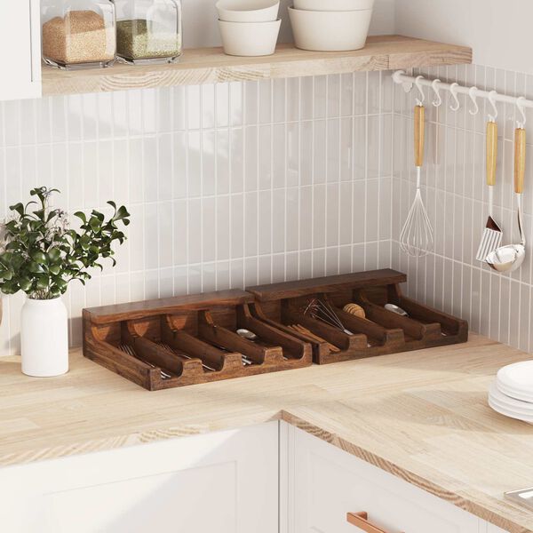 vidaXL Geh&auml;use Braun 36 x 30 x 10 cm Massives Mahagoni Holz