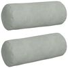 vidaXL Bolsterkissen 2 St&uuml;ck Hellgrau &Oslash; 15 x 40 cm Cordstoff