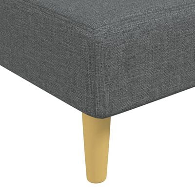 vidaXL Schlafsofa in L-Form Dunkelgrau 279x140x70 cm Stoff